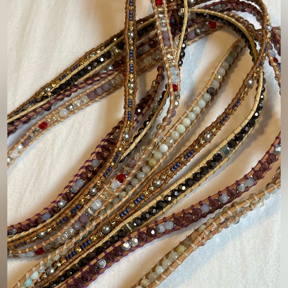 Victoria Emerson wrap bracelets (5 total ) brown/neutral leather string bundle - Picture 3 of 5